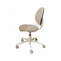 Armless Rolling Task Chair Minimalist Design Armless Upholstered Chair for Women