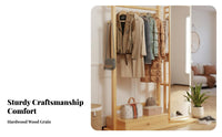 Multi-Functional Standing Valet with Mirror Multifunctional Storage no-coststanding Valet Space-Saving Design Garment Stand Easy Assembly for Apartment Dwellers, Professionals, Bedroom, Entryway, changing area, Small areas