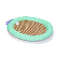 Cooling Mat with Raised Rim Anti-Slip Pet Cooling Mat Woven for Floor