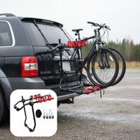 Adjustable Straps Trunk Mount Bike Rack Easy Installation Rear Mounted Cycle Carrier Safeguarding Cradles for Families, Road Trips, Camping