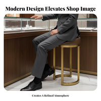 Backless Pedestal Stool Modern Design Bar Chair Stable Round Base for Restaurant