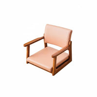 Japanese Zaisu Chair Rear Rearrest Legless Armchair Space-Saving Removable Pad for Adults, Meditators, Bedroom, Studying