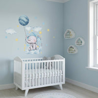 Luminous Starry Pachyderm Bodies Wall Decal Removable Glow in the Dark Elephant Wall Stickers Home Decor Decoration for Kids, Young Children