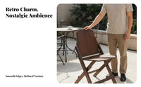 Space-Saving Foldable Dining Chair Sturdy and Stable Retro Dining Chair Portable Seating for Apartment Dwellers, Design Enthusiasts, Balcony, Garden, Outdoor, Events