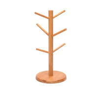 Wooden Cup Drying Rack Natural Wood Wooden Mug Holder Rustic Style