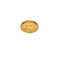 Round Metal Tray with Gold Finish Luxurious Hammered Metal Tray Modern Serving Platter Portable for Home Decorators, Coffee Table