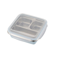 Microwave-Safe Lunch Box 304 Stainless Steel Divided Sealed Portion Control Salad Bento Fresh-Keeping Container