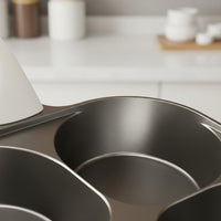 Titanium Ceramic Coating 4-Cup Breakfast Pan Multi-Section Design 4-Cup Breakfast Patties Pan Easy to Clean Nonstick Breakfast Patties Skillet Compatible with Gas and Induction for Home Cooking