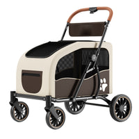 Large Foldable Pet Stroller for Medium and Large Dogs, Outdoor Use, Senior Dog Cart