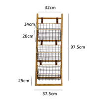 2 Pieces Multi Tier Organizer Shelf Easy to Assemble Slanted Basket Shelf Sturdy