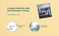 Ceramic drain plug blocks odor