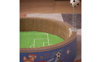 Oval Cat Scratcher with Toy Interactive Cat Scratch Bed Comfortable Corrugated Cardboard Scratcher Reversible for Kittens