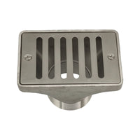 Stainless Steel Slotted Pool Drain Brushed Metal Pool Overflow Drain Long-Lasting Adapter Flush-Mount for Homeowners