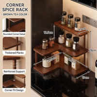 Space-Saving Desk Corner Storage Shelf Compact Desk Corner Shelf 3-Tier Furniture Sturdy for Kitchen Counter