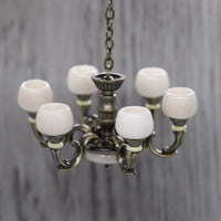 Dollhouse Miniature Alloy Chandelier for Living Room Decor