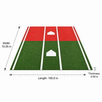 Golf Hitting Mat 183cm, Heavy Duty Synthetic Turf Golf Practice Mat for Home Practice, Non-Slip Rubber Base