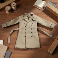 1/6 Scale Long Coat Fashionable 1/6 Scale Figure Coat 12 Inch Doll Overcoat Realistic Intricacy Miniature Overcoat Timeless