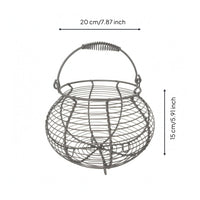 Wire Storage Basket Multipurpose Egg Basket with Handles