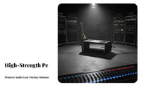 Rack Mount Carrying Container Portable 2U Rack Container Sturdy Safeguarding Container for Audio Engineers, Sound Technicians, on-Stage Performances