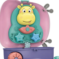 7PCS Bathtub Toys for 0-3 Years, Kids Bath Set with Storage Bag, Educational Learning Water Play Sand Play Toys