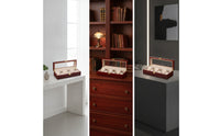 Lacquered Watch Storage Box with Glass Lid Glossy Watch Box with Glass Lid High End Transparent for Bedside Table