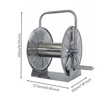 Stainless Steel Hose Reel Rust Resistant Garden Hose Storage Rack for Outdoor