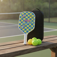 2 Pieces Fiberglass Pickleball Set with Bag Cushioned Pickleball Set Lightweight Sports Equipment Non-Slip for Beginners, Adults, Families, Outdoor, Backyard, Park