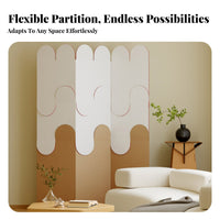 Accordion-Fold Screen Foldable Room Divider Minimalist for Homeowners, Renters