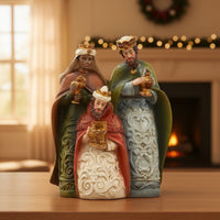 Christmas Three Wise Men Figurine Religious Three Kings Figurines Resin Wise Men Figurines Holiday for Shelf, Bookcase