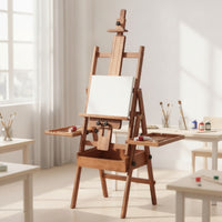 Easel with Storage Tray Foldable Easel with Compartment Adjustable Beechwood for Artists, Painting, Home Studio
