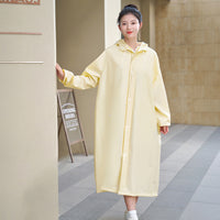 Extra-Thick Draped Long Raincoat for Adults, One-Piece Walking Style
