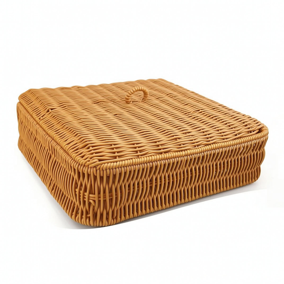 Compartmented Basket Handwoven Organizer Rattan-Look for Dining Table