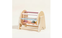 Tabletop Wooden Rolling Drum Early Learning Educational Toy Developmental Rotating Drum Toy Rainbow for Classroom