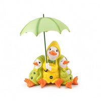 Ducks with Umbrella Statue Resin Duck Statue Cute for Patio