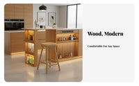 Backless Wooden Saddle Stool Rustic Aesthetic Backless Saddle Perch