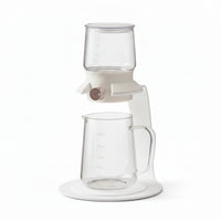 Glass Tea Infuser with Stand Borosilicate Tea Pot with Infuser One-Interact Glass Teapot for Kitchen
