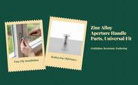Aluminum UPVC window security handle
