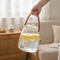 Large Capacity Household Beverage Dispenser with Electroplated Faucet, Food-Grade Plastic Tea Water Separator for Summer Ice Drinks