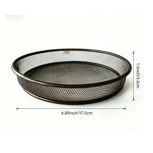 Wire Mesh Bird Feeder Tray Fine Grid Round Bird Feeder Tray Flat Base