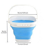 Foldable Pail Rigid Rim Collapsible Pail Two-Tone for Seaside Use