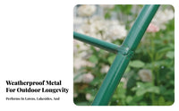 Rust-Proof Metal Garden Arch Resistant Climbing Plant Arbor Heavy-Duty Climbing Plant Trellis Easy Assembly for Gardeners, Homeowners, DIY Enthusiasts, Backyard, Patio, Balcony, Party