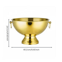Champagne Pail Sleek Design Ice Pail Silver Finish for Bar, Karaoke