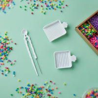 Melt Bead Pen and Tray Set Improves Efficiency Bead Placement Tool Macaron Colors Art Craft Tool for Kids
