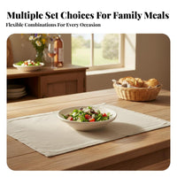 French Ceramic Tableware Set, Underglaze Color, Elegant Bowls & Plates, Home Dining, Microwave Gift Choice