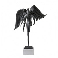 Angel Figure Ornament Large Wings Abstract Angel Sculpture Lustrous