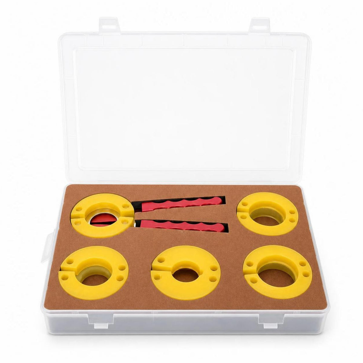 8 Pieces Red Handled Bezel Removal Tool Kit Watch Bezel Opener Kit Repair Tools Molded Insert