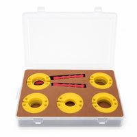 8 Pieces Red Handled Bezel Removal Tool Kit Watch Bezel Opener Kit Repair Tools Molded Insert