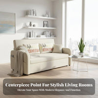 2-in-1 Design Pull-extendable Armchair Bed Space-Saving transmodernable Furniture Foldable Sleeper Sofa Modern design for Apartment Dwellers, Students, residents, Small areas, Living Room