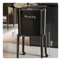 Lid Trash Can with Wheels Handseffortless Household Storage Easy to Clean