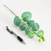 Artificial Eucalyptus Green Plant, 34cm, Silk, White Leaves, For Interior, Wedding Decoration, Artificial Houseplant